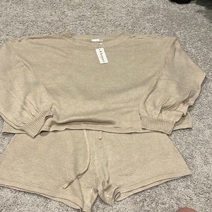 Matching short and sweater lounge set